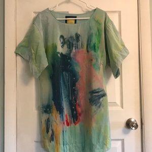 Anthropologie Maeve watercolor dress